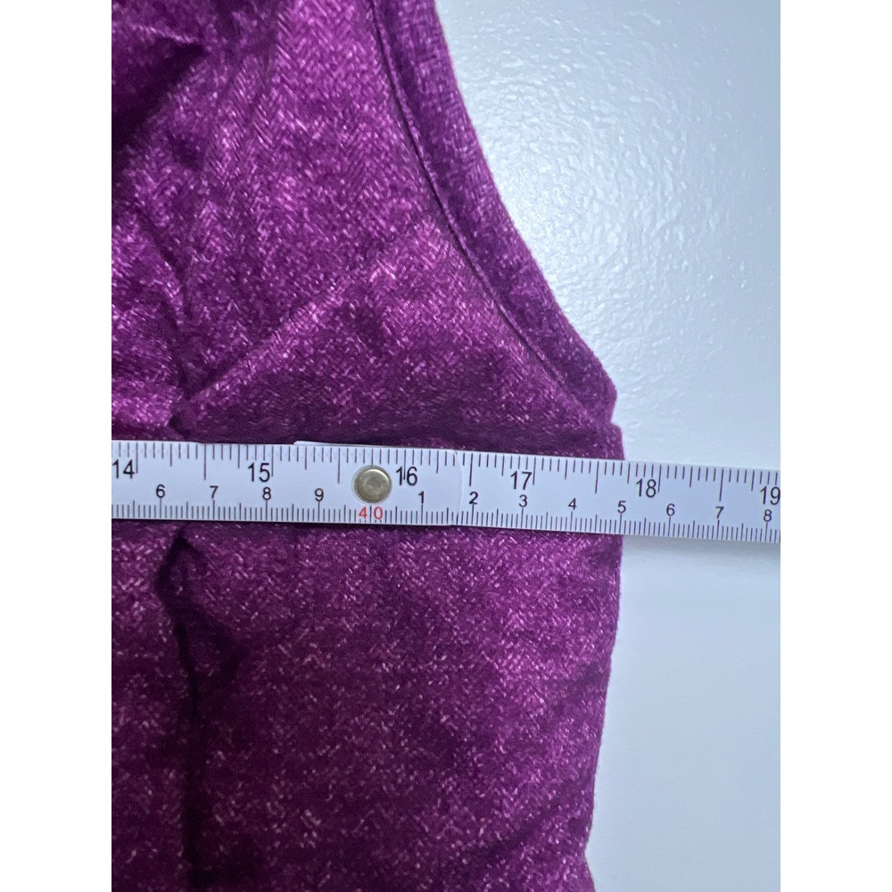 Green Tea Puffer Vest Hooded Faux Fur Trim Purple/Pink Womens M Layered‎ Plush - Picture 2 of 9